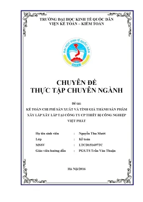 Kế Toán Chi Phí Sản Xuất và Tính Giá Thành Sản Phẩm Xây