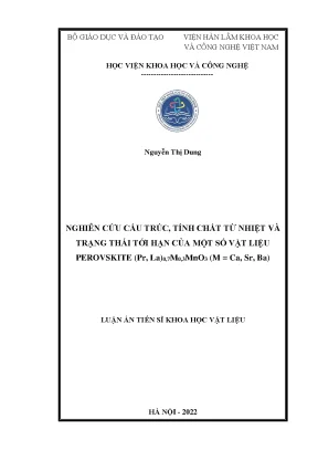 Nghiên Cứu Tính Chất Từ Nhiệt Của Vật Liệu Perovskite 