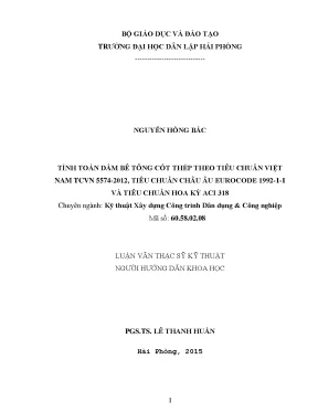 Tính Toán Dầm Bê Tông Cốt Thép Theo Tiêu Chuẩn Việt Nam,