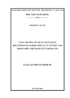 Tăng Trưởng Tín Dụng Ngân Hàng Đối Với Doanh Nghiệp Nhỏ