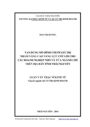 Nâng Cao Năng Lực Cốt Lõi Cho Doanh Nghiệp Nhỏ Và Vừa