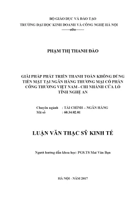Giải Pháp Phát Triển Thanh Toán Không Dùng Tiền Mặt Tại