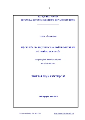 Hệ Chuyên Gia Chẩn Đoán Bệnh Trẻ Em Từ 2 Đến 5 Tuổi