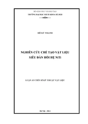 Nghiên Cứu Vật Liệu Siêu Đàn Hồi: Phương Pháp Chế Tạo và