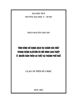Nghiên Cứu Tình Hình Sử Dụng Dịch Vụ Chăm Sóc Mắt Trong