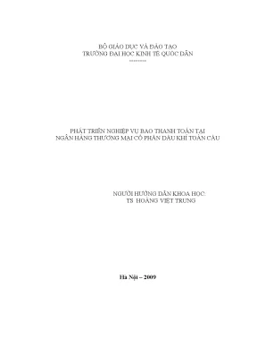 Phát Triển Nghiệp Vụ Bao Thanh Toán Tại Ngân Hàng Thương