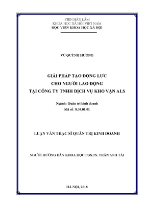 Giải Pháp Tạo Động Lực Cho Người Lao Động Tại Công Ty