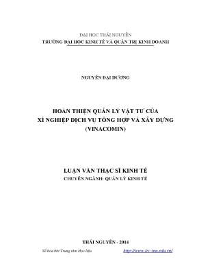 Hoàn thiện quản lý vật tư tại Vinacomin: Giải pháp và