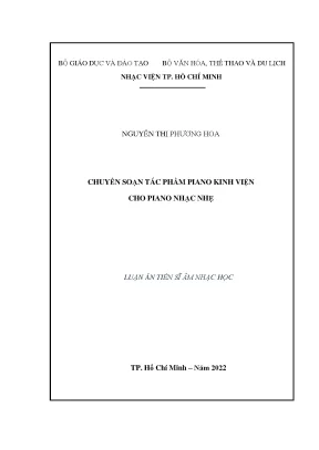 Nghiên Cứu Chuyển Soạn Tác Phẩm Piano Kinh Viện Cho Nhạc Nhẹ