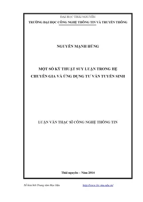 Kỹ Thuật Suy Luận Trong Hệ Chuyên Gia Và Tư Vấn Tuyển Sinh