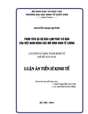 Phân Tích và Dự Báo Lạm Phát Cơ Bản Tại Việt Nam Bằng Mô