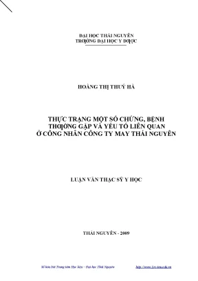 Nghiên Cứu Về Sức Khỏe Công Nhân Ngành May Tại Thái Nguyên