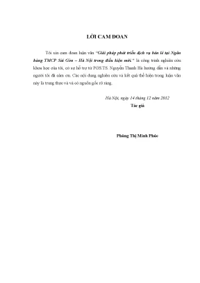 Giải Pháp Phát Triển Dịch Vụ Bán Lẻ Tại Ngân Hàng TMCP 
