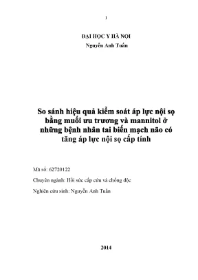 Tăng Áp Lực Nội Sọ Cấp Tính: Nguyên Nhân, Triệu Chứng và 