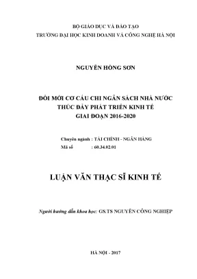 Đổi Mới Cơ Cấu Chi Ngân Sách Nhà Nước Để Thúc Đẩy Phát