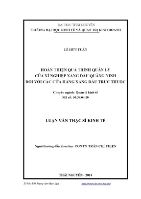 Cải Thiện Quá Trình Quản Lý Tại Xí Nghiệp Xăng Dầu Quảng