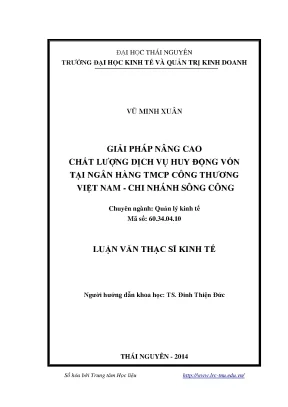 Giải Pháp Nâng Cao Chất Lượng Dịch Vụ Huy Động Vốn Tại