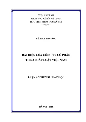 Nghiên Cứu Về Đại Diện Của Công Ty Cổ Phần Tại Việt Nam