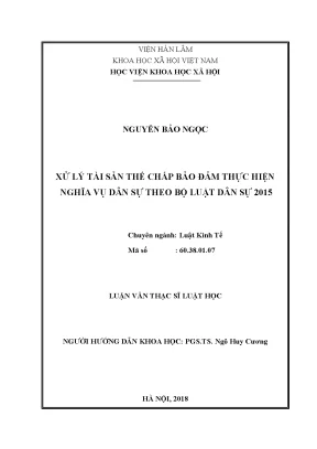 Xử Lý Tài Sản Thế Chấp Theo Bộ Luật Dân Sự 2015: Giải