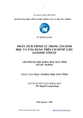 Phân Tích Trình Tự Trong Tin Sinh Học và Ứng Dụng Cơ Sở