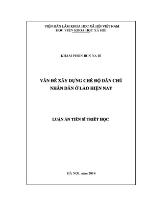 Nghiên Cứu Về Chế Độ Dân Chủ Nhân Dân Ở Lào