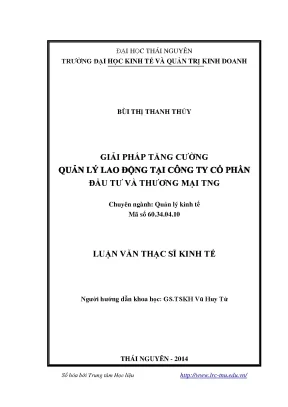 Giải Pháp Tăng Cường Đầu Tư và Thương Mại tại Công Ty TNG