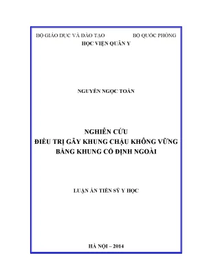 Nghiên Cứu Điều Trị Gãy Khung Chậu Không Vững Bằng Khung