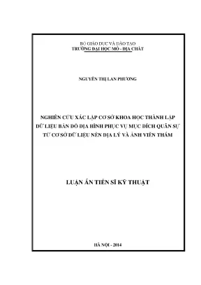 Nghiên Cứu Xây Dựng Cơ Sở Dữ Liệu Bản Đồ Địa Hình Quân 