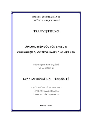 Áp Dụng Hiệp Ước Vốn Basel II: Kinh Nghiệm Quốc Tế và