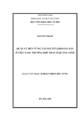 Quản Lý Bền Vững Tài Nguyên Khoáng Sản: Nghiên Cứu 