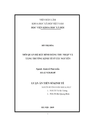Mối Quan Hệ Giữa Bất Bình Đẳng Thu Nhập và Tăng Trưởng