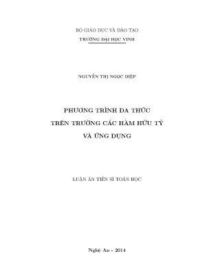 Nghiên Cứu Phương Trình Đa Thức Trên Trường Các Hàm Hữu Tỷ