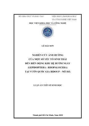Nghiên Cứu Ảnh Hưởng Của Yếu Tố Sinh Thái Đến Biến Động