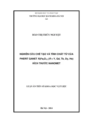 Nghiên cứu chế tạo và tính chất từ của pherit ganet 