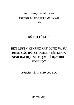 Rèn Luyện Kỹ Năng Xây Dựng và Sử Dụng Câu Hỏi cho Sinh
