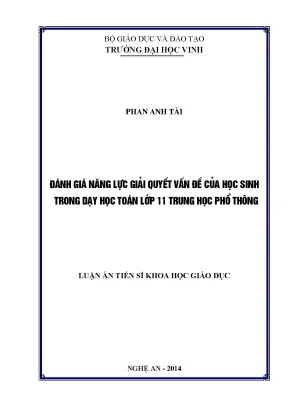 Nâng cao năng lực giải quyết vấn đề cho học sinh lớp 11