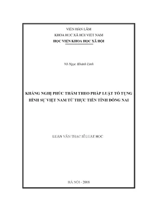 Kháng Nghị Phúc Thẩm Hình Sự Tại Đồng Nai: Thực Tiễn và