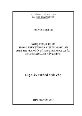 Nghệ Thuật Tự Sự Trong Truyện Ngắn Việt Nam Sau 1975