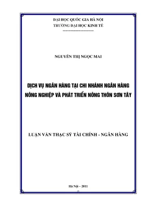 Phát Triển Dịch Vụ Ngân Hàng Tại Chi Nhánh Ngân Hàng