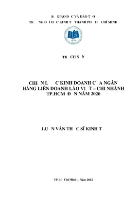 Chiến lược kinh doanh Ngân hàng Lào Việt tại TP.HCM đến 2020