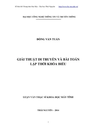 Giải Thuật Di Truyền và Ứng Dụng Lập Thời Khóa Biểu