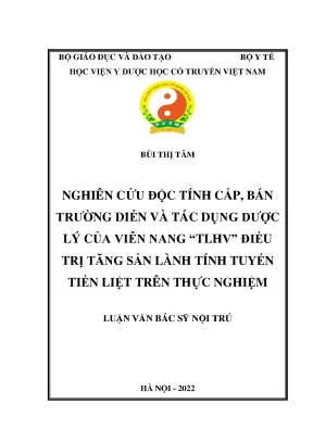 Nghiên Cứu Tác Dụng và Độc Tính của Viên Nang TLHV trong