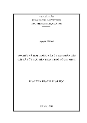 Tổ Chức và Hoạt Động của Ủy Ban Nhân Dân Cấp Xã Tại