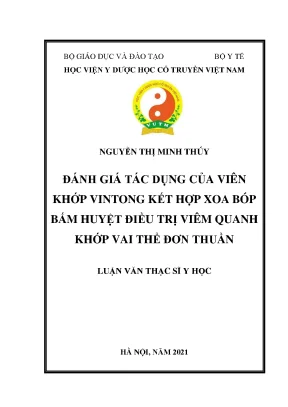 Đánh Giá Tác Dụng Viên Khớp Vintong Kết Hợp Xoa Bóp Bấm