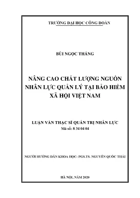 Nâng Cao Chất Lượng Nguồn Nhân Lực Quản Lý Tại Bảo Hiểm