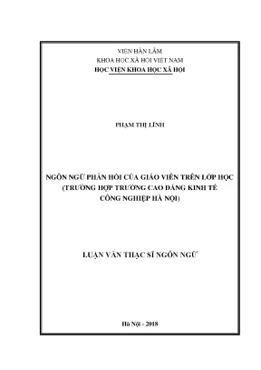 Phản Hồi Của Giáo Viên Trong Lớp Học: Nghiên Cứu Tại