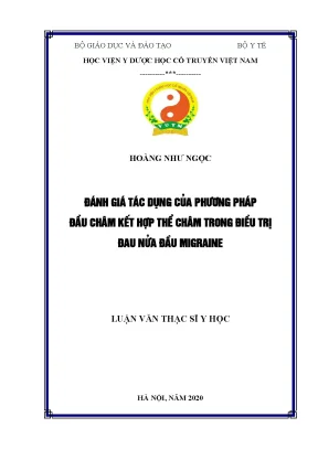 Đánh Giá Tác Dụng Phương Pháp Đầu Châm Kết Hợp Thể Châm