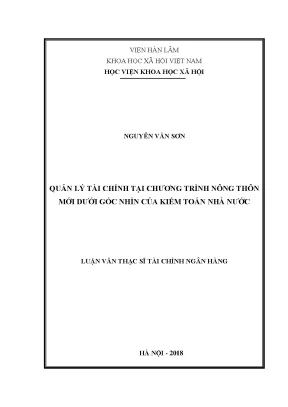 Quản Lý Tài Chính Chương Trình Nông Thôn Mới: Kiểm Toán