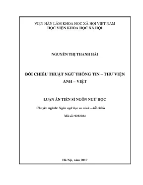 Nghiên Cứu Đối Chiếu Thuật Ngữ Thông Tin – Thư Viện Anh