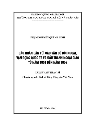 Báo Nhân Dân và Vai Trò Đối Ngoại Từ 1951 Đến 1954